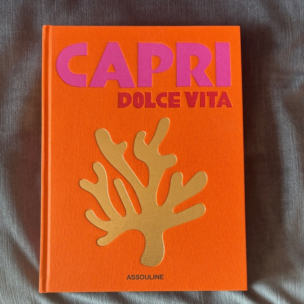 Assouline Capri Dolce Vita in Orange with Pink and Gold